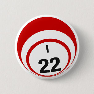 Badge Rond 5 Cm Bouton de boule du bingo-test I22