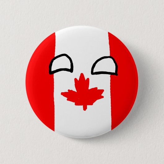 Badge Rond 5 Cm Bouton de boule du Canada (Devant)