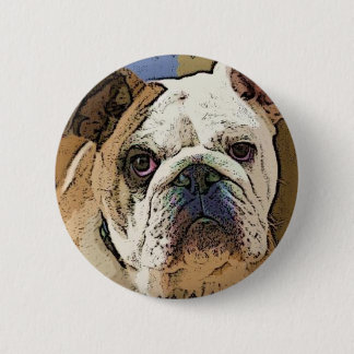 Badge Rond 5 Cm Bouton de bouledogue