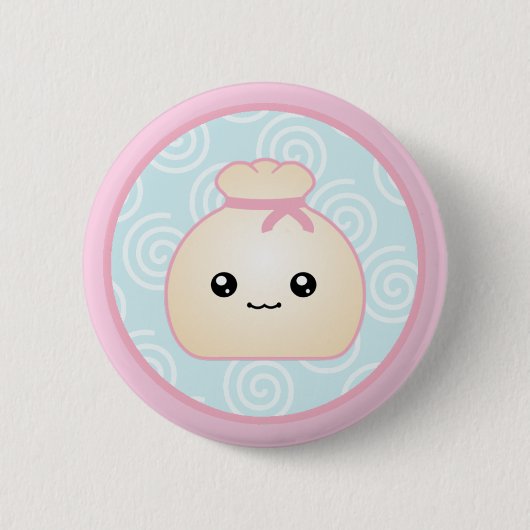 Badge Rond 5 Cm Bouton de boulette de Kawaii (Devant)