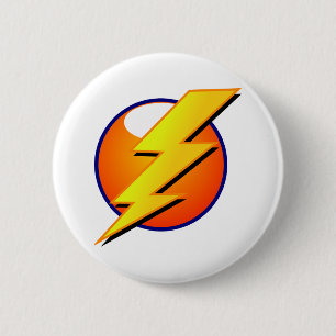 Badge Rond 5 Cm Bouton de boulon de foudre