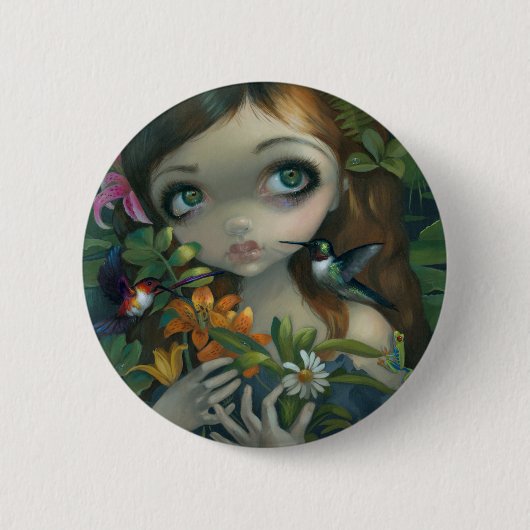 Badge Rond 5 Cm Bouton "de bouquet de Wildwood" (Devant)