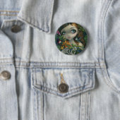 Badge Rond 5 Cm Bouton "de bouquet de Wildwood" (En situation)