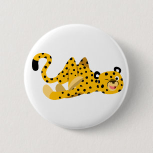 Badge Rond 5 Cm Bouton de Bouton Cheetah Dashing