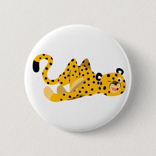 Badge Rond 5 Cm Bouton de Bouton Cheetah Dashing (Devant)