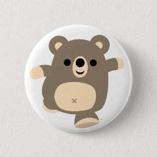 Badge Rond 5 Cm Bouton de bouton de l'ours de dessin mignon