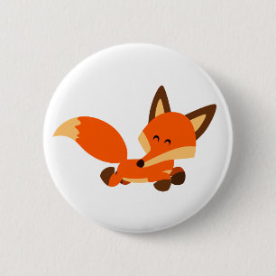 Badge Rond 5 Cm Bouton de Bouton Fox de la flotte mignonne