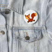 Badge Rond 5 Cm Bouton de Bouton Fox joyeux (En situation)