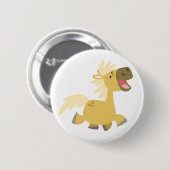 Badge Rond 5 Cm Bouton de bouton Laughing Cartoon Pony (Devant & derrière)