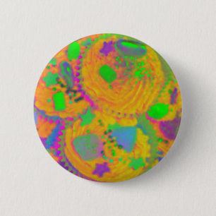 Badge Rond 5 Cm Bouton de bouton Orange Cupcakes