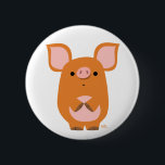 Badge Rond 5 Cm Bouton de bouton Shy Cartoon Pig<br><div class="desc">Un petit cochon mignon et timide :) Entièrement personnalisable</div>