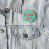 Badge Rond 5 Cm Bouton de bowling : Heure d'épargner (En situation)