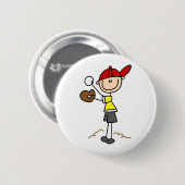 Badge Rond 5 Cm Bouton de broc de base-ball (Devant & derrière)