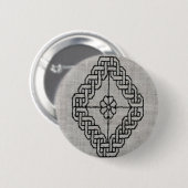 Badge Rond 5 Cm bouton de broderie blackwork (Devant & derrière)