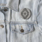 Badge Rond 5 Cm bouton de broderie blackwork (En situation)