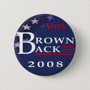 Badge Rond 5 Cm Bouton de Brownback 2008