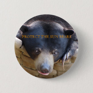 Badge Rond 5 Cm Bouton de Bulan d'ours de Sun