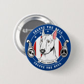 Badge Rond 5 Cm Bouton de bull-terrier (Devant & derrière)