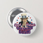 Badge Rond 5 Cm Bouton de Bush de question (Devant & derrière)