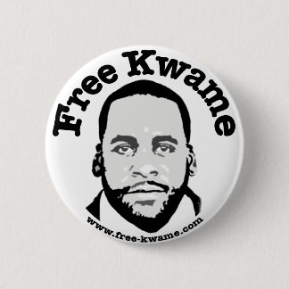 Badge Rond 5 Cm Bouton de butoir "de Kwame libre"