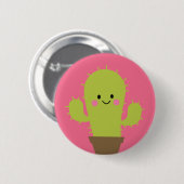 Badge Rond 5 Cm Bouton de cactus (Devant & derrière)
