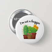 Badge Rond 5 Cm Bouton de Cactus / Succulente Expression Mignonne (Devant & derrière)