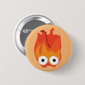 Badge Rond 5 Cm Bouton de Calcifer (Devant & derrière)