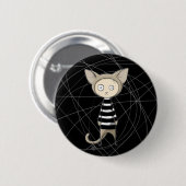 Badge Rond 5 Cm Bouton de cambrioleur de chat (Devant & derrière)