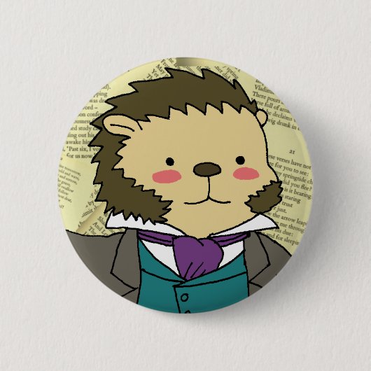 Badge Rond 5 Cm Bouton de camée de Pushkin (Devant)