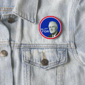 Badge Rond 5 Cm Bouton de campagne de FDR (En situation)