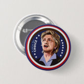 Badge Rond 5 Cm bouton de campagne de hillary Clinton (Devant & derrière)