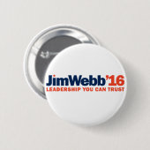Badge Rond 5 Cm Bouton de campagne de JIM Webb 2016 - 2,25" rond (Devant & derrière)