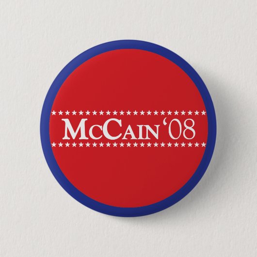 Badge Rond 5 Cm Bouton de campagne de John McCain (Devant)