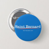 Badge Rond 5 Cm Bouton de campagne de "St Bernard" de ponceuses de (Devant & derrière)