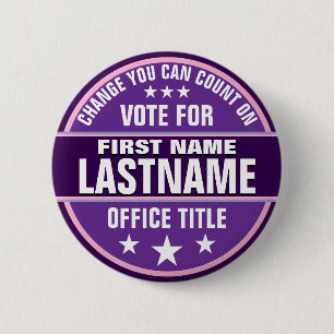 Badge Rond 5 Cm Bouton de campagne politique personnalisé