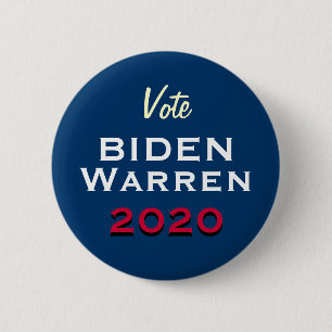 Badge Rond 5 Cm Bouton de campagne Vote BIDEN WARREN 2020