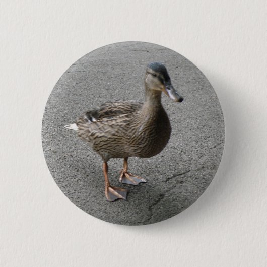 Badge Rond 5 Cm Bouton de canard en patte drôle (Devant)