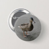Badge Rond 5 Cm Bouton de canard en patte drôle (Devant & derrière)