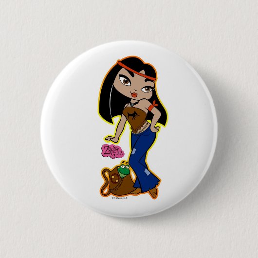 Badge Rond 5 Cm Bouton de Cancer (Devant)