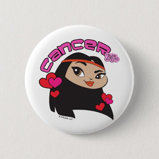 Badge Rond 5 Cm Bouton de Cancer (Devant)