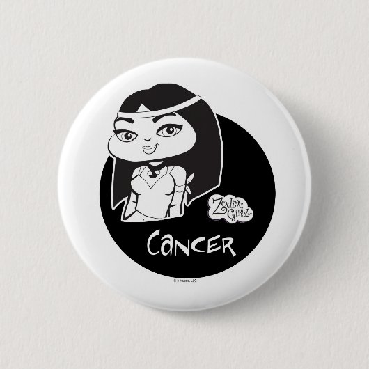 Badge Rond 5 Cm Bouton de Cancer (Devant)