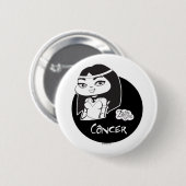 Badge Rond 5 Cm Bouton de Cancer (Devant & derrière)
