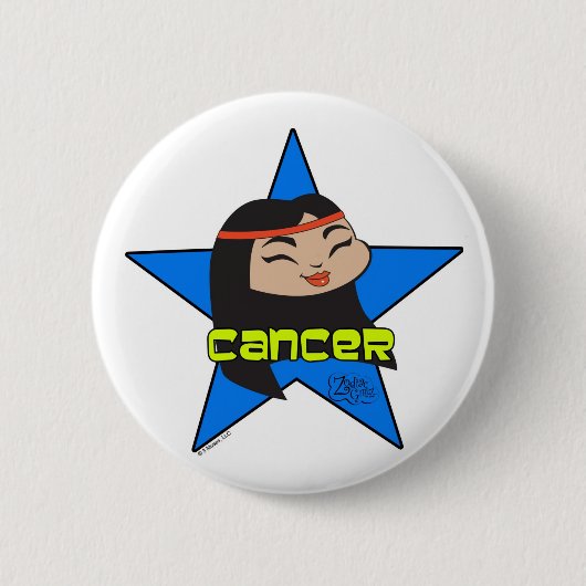 Badge Rond 5 Cm Bouton de Cancer (Devant)