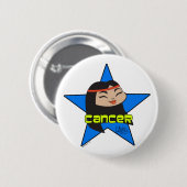 Badge Rond 5 Cm Bouton de Cancer (Devant & derrière)
