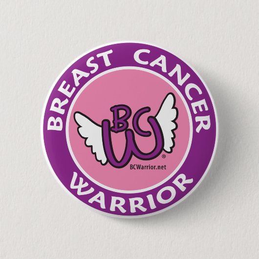Badge Rond 5 Cm Bouton de cancer du sein (Devant)