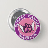 Badge Rond 5 Cm Bouton de cancer du sein (Devant & derrière)