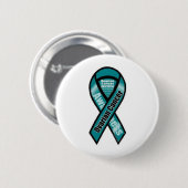 Badge Rond 5 Cm Bouton de Cancer ovarien (Devant & derrière)