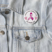 Badge Rond 5 Cm Bouton de cancer rose personnalisé (En situation)