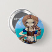 Badge Rond 5 Cm Bouton de "capitaine Molly Morgan" (Devant & derrière)