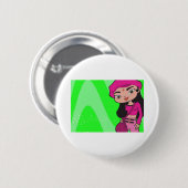 Badge Rond 5 Cm Bouton de Capricorne (Devant & derrière)